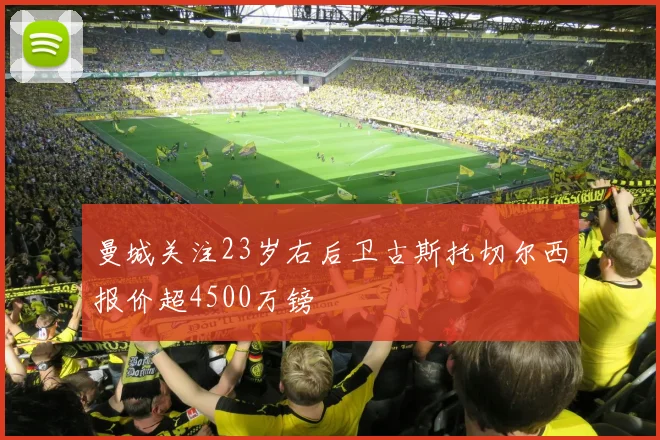 曼城关注23岁右后卫古斯托切尔西报价超4500万镑